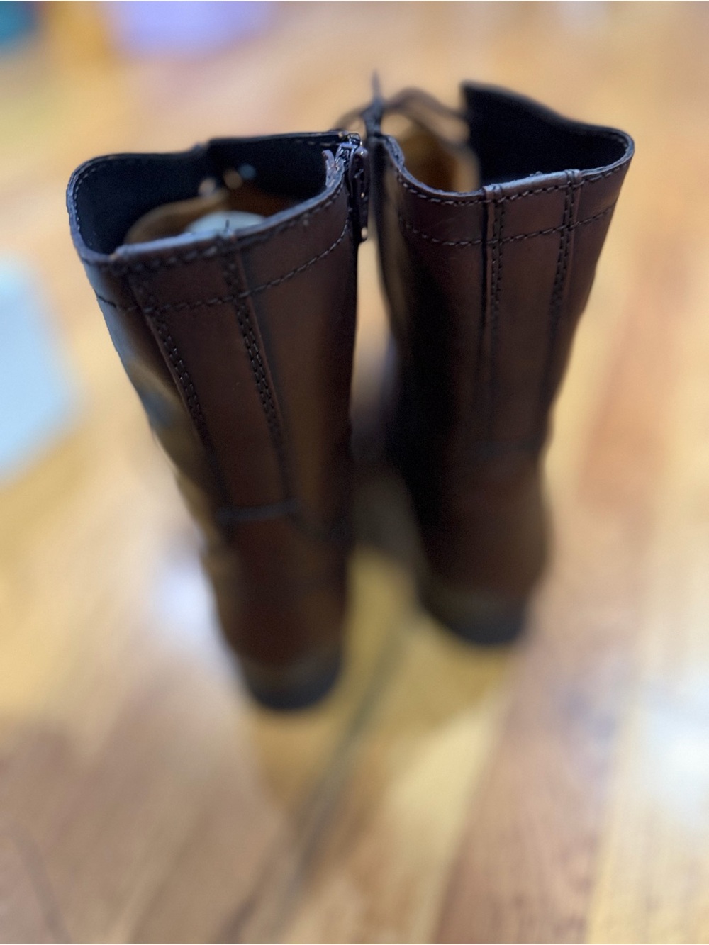 Steve Madden Brown Lace-Up Combat Boots - Picture 3 of 9